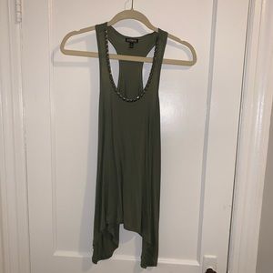 Studded Dreamweight cotton flyaway tank EXPRESS